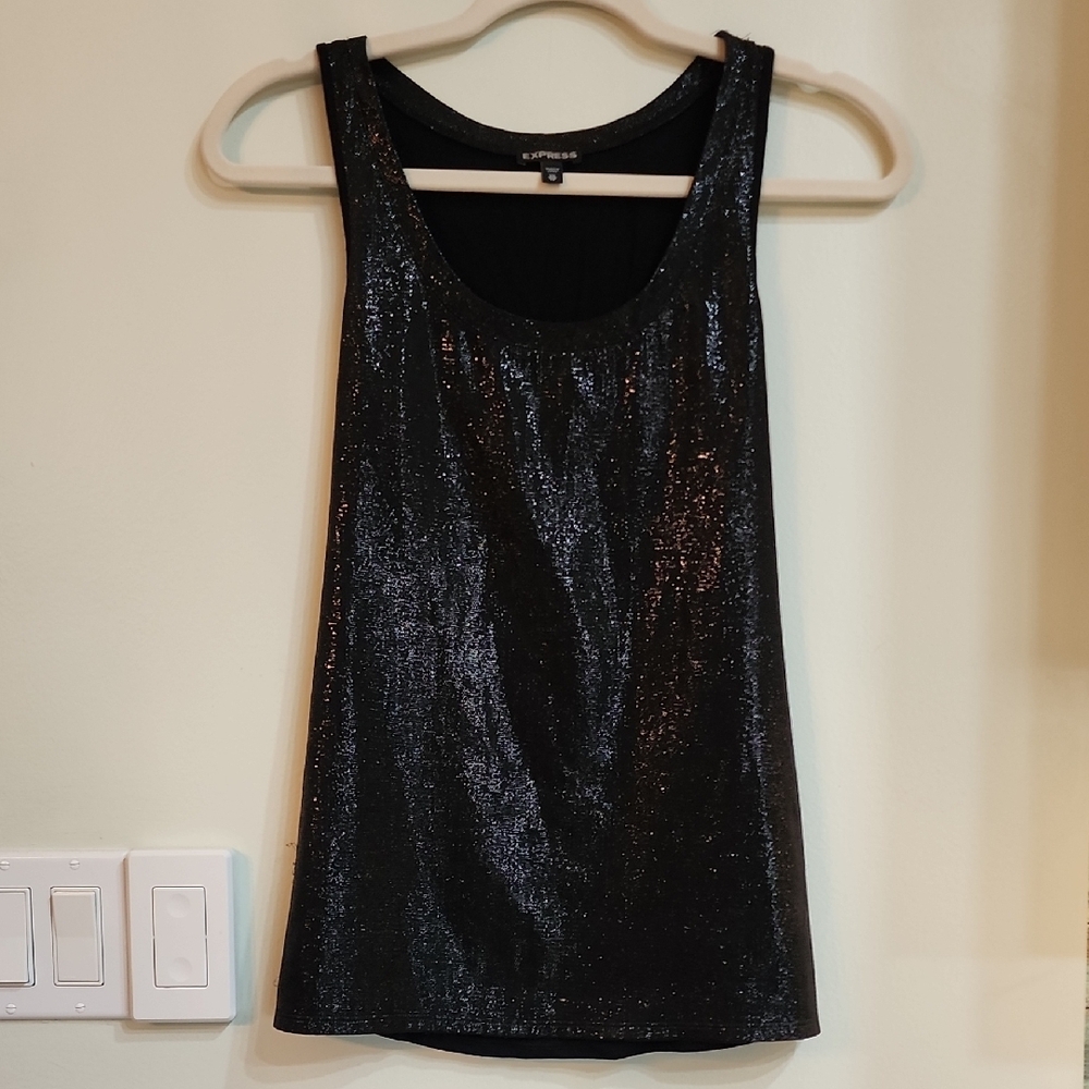 Express Black Sequin Women's Top
